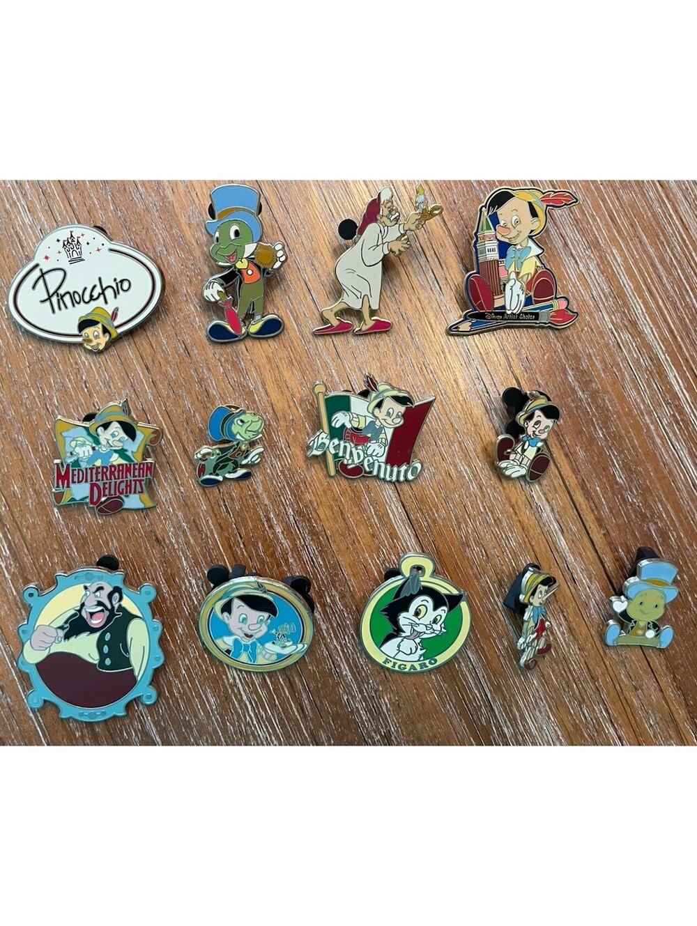 Lot Of 13 Disney’s Pinocchio Pins